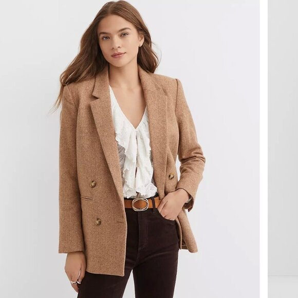 Loft Herringbone Brown Blazer - Picture 2 of 4